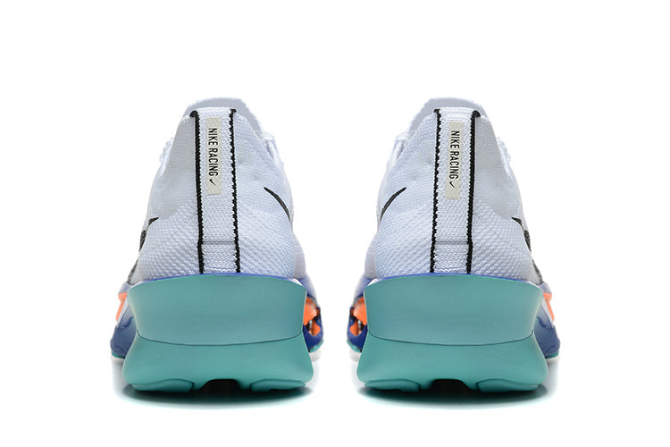 Nike ZoomX Running Shoes, White Blue and Orange