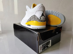 Jordan Air Jordan 3 Retro White and Yellow Sneakers