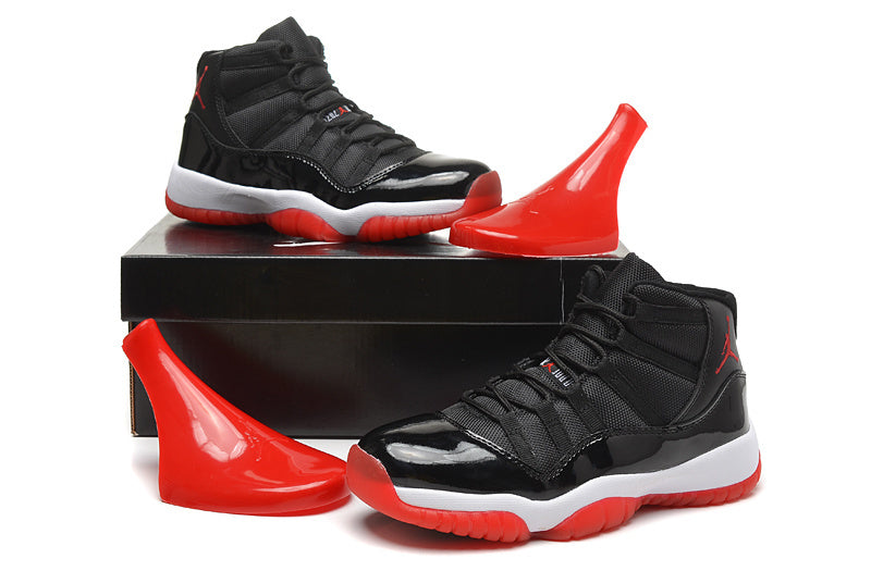 Air Jordan 11 Retro High Black Red Basketball Sneakers