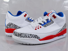 Jordan 3 Retro White Red Blue Elephant Print Sneakers