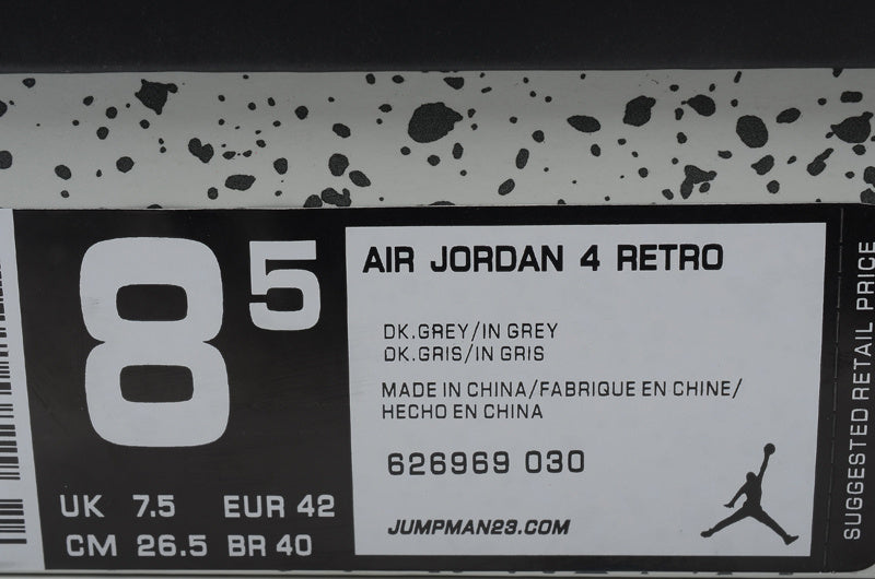 Jordan Air Jordan 4 Retro Oreo Basketball Sneakers