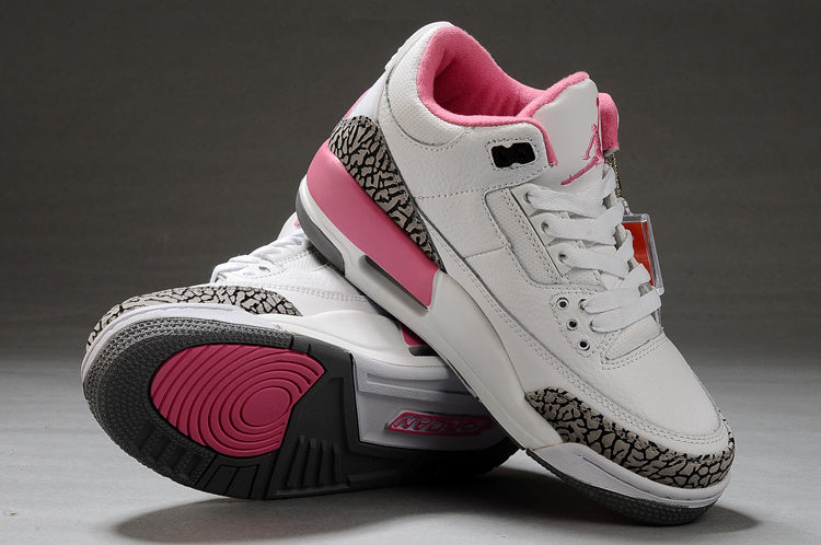 Jordan Air Jordan 3 High-Top Sneakers White Pink