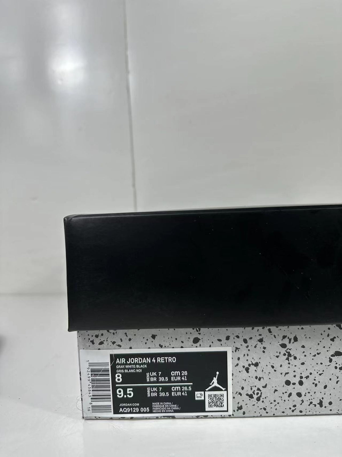 Jordan Air Jordan 4 Retro Gray Black Sneakers AQ9129-005