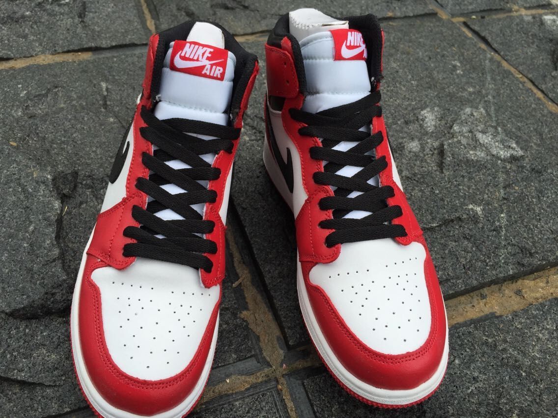 Air Jordan 1 Women's High-Top Sneakers White Black Red