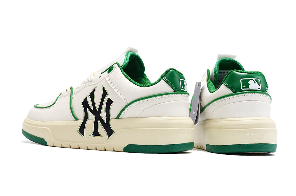 MLB New York Yankees Low-Top Sneakers, White and Green