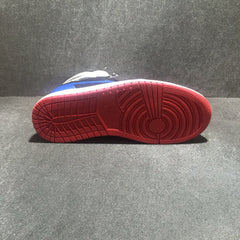 Jordan 1 High Three-Color Sneaker in Black, Blue and Red