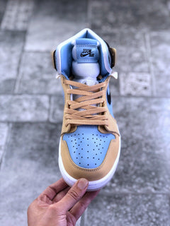 Jordan Air Jordan 1 Zoom CMFT Blue Tan Sneakers CT0979-400