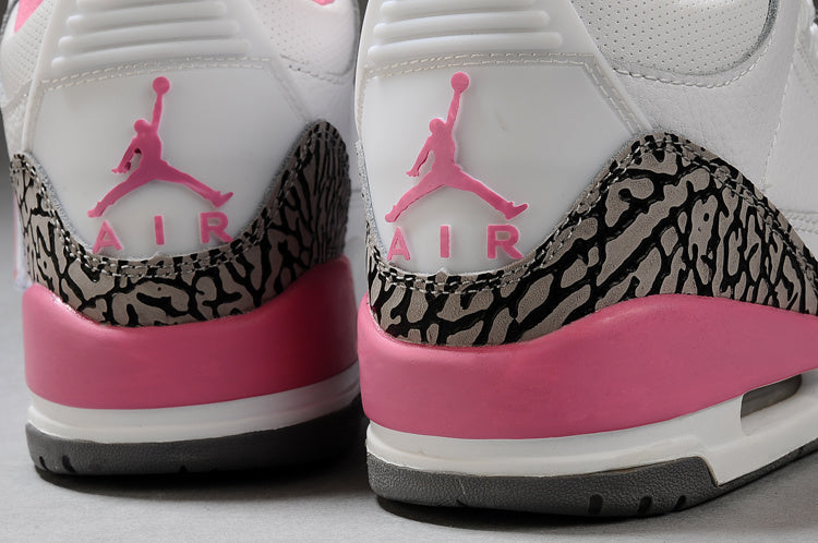 Jordan Air Jordan 3 High-Top Sneakers White Pink