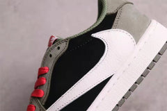 Jordan 1 Low Travis Scott Black Grey White Sneakers CQ4277-008