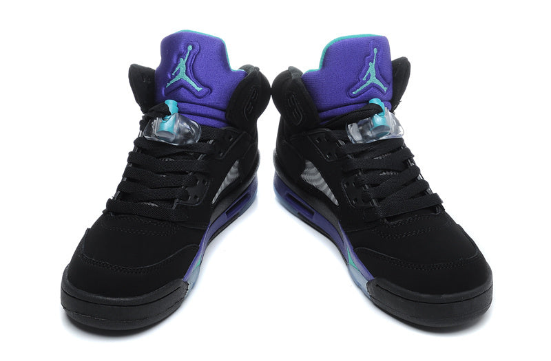 Jordan Air Jordan 5 Black Purple High-Top Sneakers 440892-007