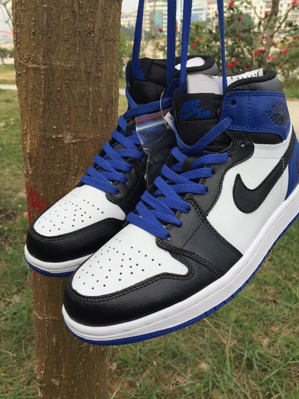 Jordan 1 High Sneakers in Black, White and Royal Blue