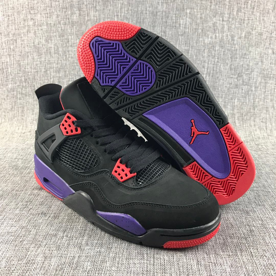 Jordan Air Jordan 4 Raptors Black Purple Red Sneakers