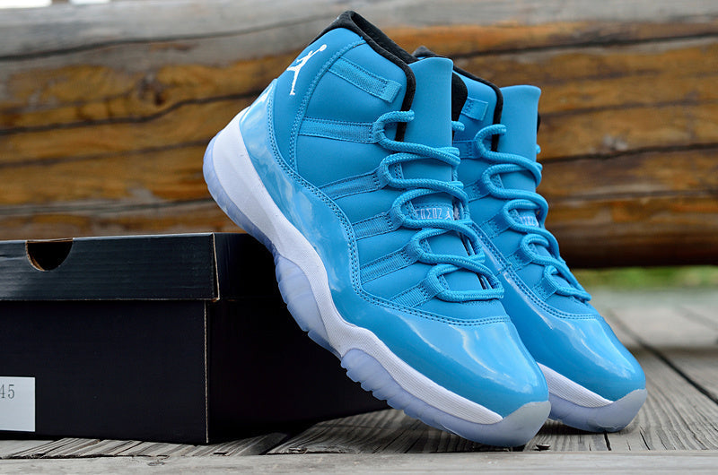 Air Jordan 11 High Sneakers in Blue and White