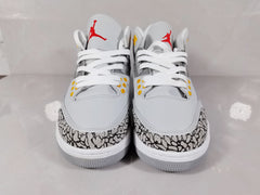 Jordan Air Jordan 3 Retro Grey and Orange Sneakers