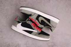 Jordan 1 Low Travis Scott Black Grey White Sneakers CQ4277-008