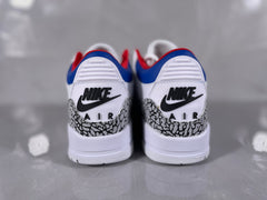 Jordan 3 Retro White Cement Sneakers White Grey Red Blue