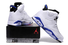 Jordan Air Jordan 6 High-Top Sneakers White and Blue