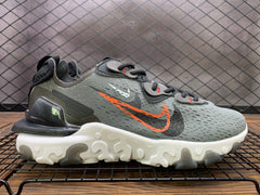 Nike React Sneakers, Charcoal Gray and Orange