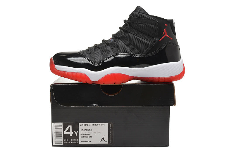 Air Jordan 11 Retro High Black Red Basketball Sneakers