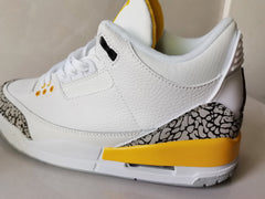 Jordan Air Jordan 3 Retro White and Yellow Sneakers