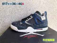 Jordan AJ4 Denim Navy Blue Sneakers