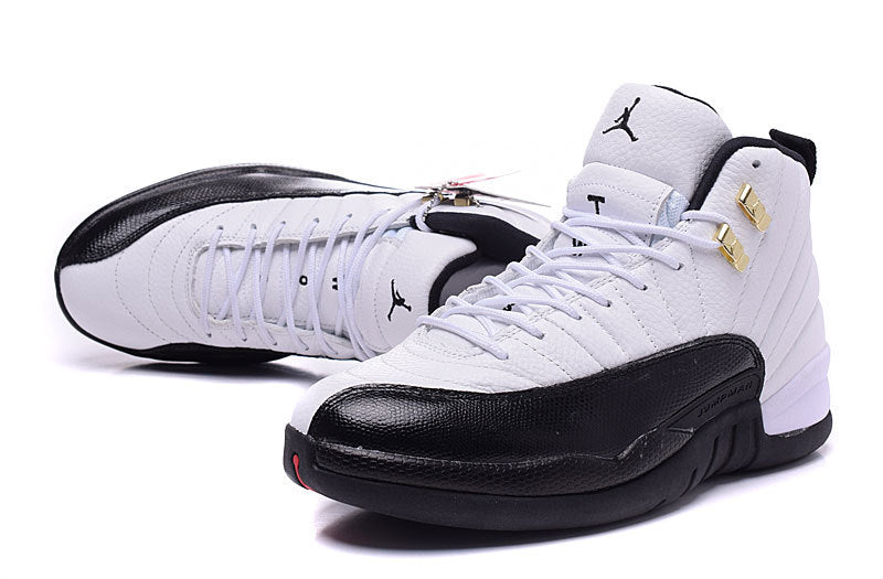 Jordan Air Jordan 12 Retro White and Black High-Top Sneakers