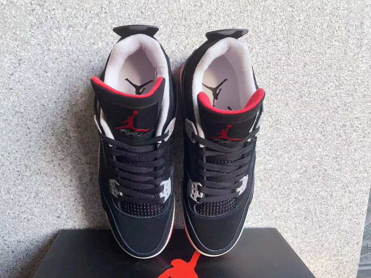 Jordan 4 Black Grey Red High-Top Sneakers