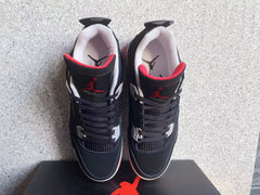 Jordan 4 Black Grey Red High-Top Sneakers