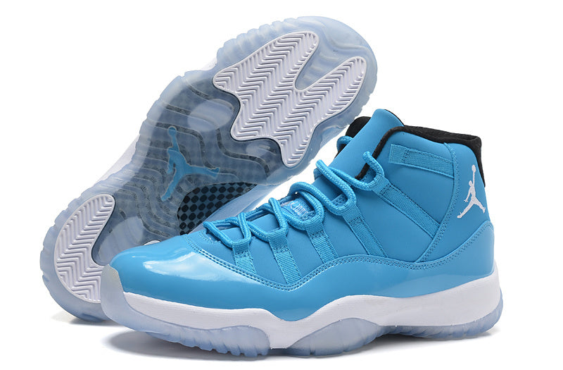 Air Jordan 11 High Sneakers in Blue and White