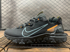 Nike React Vision Black Orange Blue Grid Sneakers