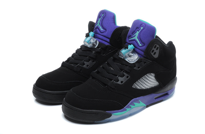 Jordan Air Jordan 5 Black Purple High-Top Sneakers 440892-007