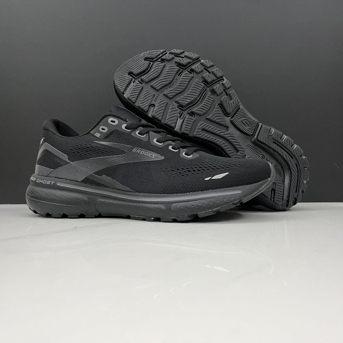 Brooks Ghost 15 Running Shoes, Black and Gray