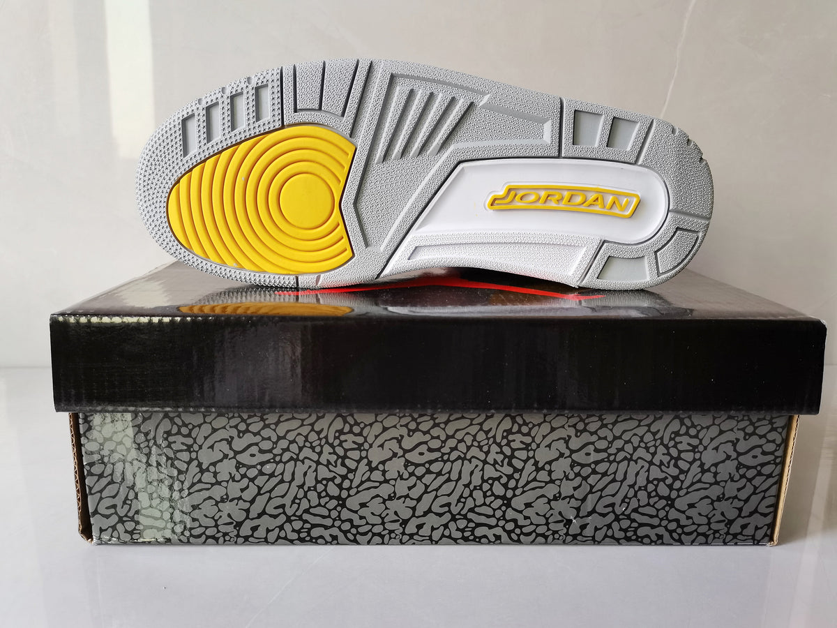 Jordan Air Jordan 3 Retro White and Yellow Sneakers