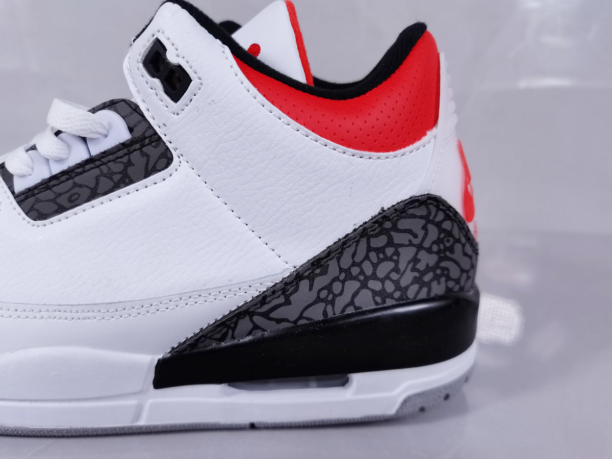 Air Jordan 3 Retro SE White Cement Fire Red Sneakers
