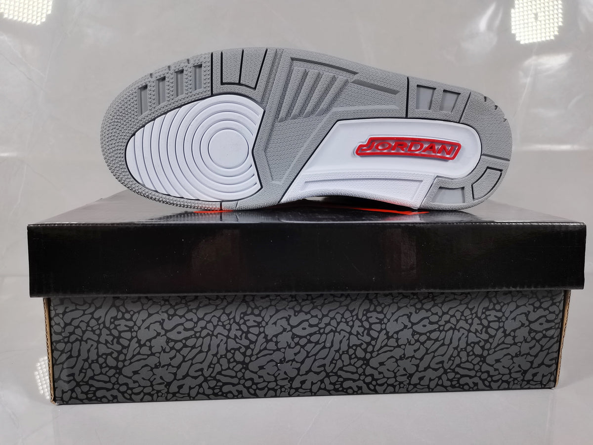 Jordan Air Jordan 3 Retro Grey and Orange Sneakers