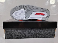Jordan Air Jordan 3 Retro Grey and Orange Sneakers