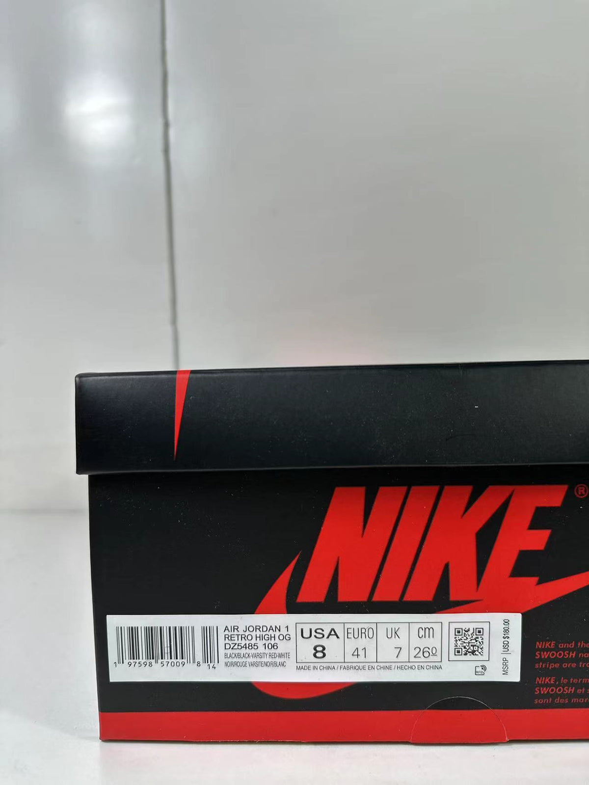 Jordan Air Jordan 1 High OG Black Toe Reimagined DZ5485-106