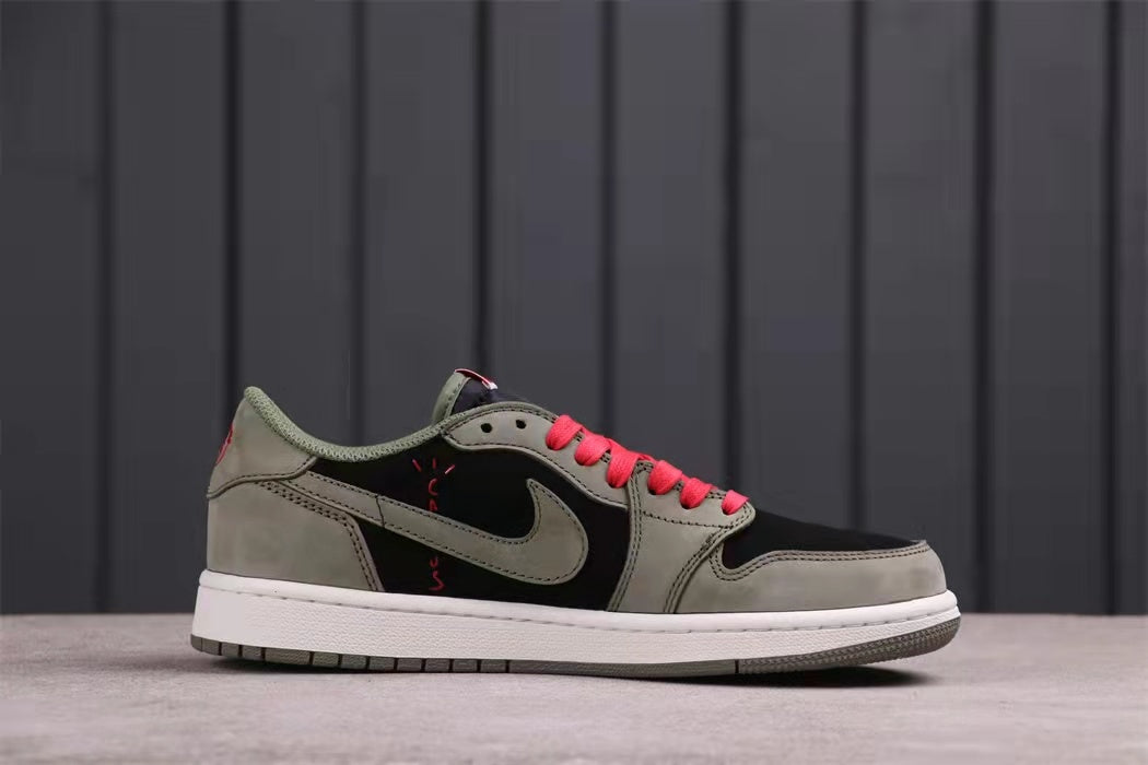 Jordan 1 Low Travis Scott Black Grey White Sneakers CQ4277-008