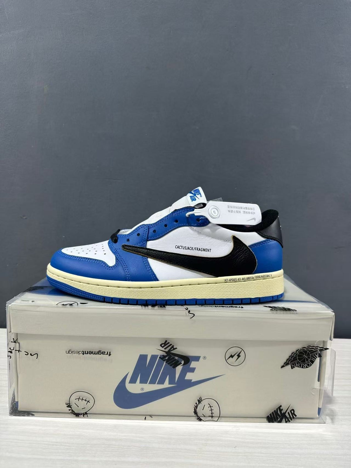 Jordan 1 Low Travis Scott Fragment Blue White DM7866-141