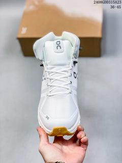 On Cloudnova Flux Sneakers White and Mustard