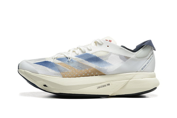 Adidas Adizero Adios Pro 3 Running Shoes, White Blue