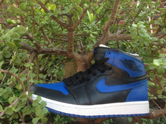 Jordan 1 High Blue and Black Basketball Sneakers