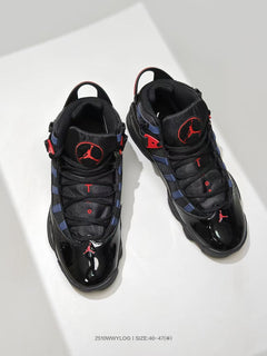 Jordan Six Rings Sneakers Black Navy Red