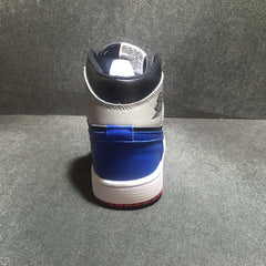 Jordan 1 High Three-Color Sneaker in Black, Blue and Red