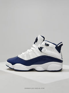 Jordan 6 Sneakers White and Navy