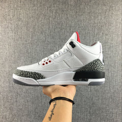 Air Jordan 3 White Cement High-Top Sneakers
