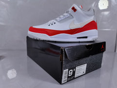 Air Jordan 3 Retro White Red Sneakers