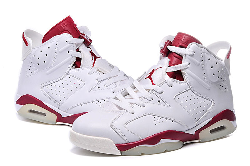 Air Jordan 6 Retro High Sneakers White and Red