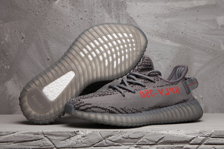 Yeezy 350 V2 Black and Gray Zebra Sneakers