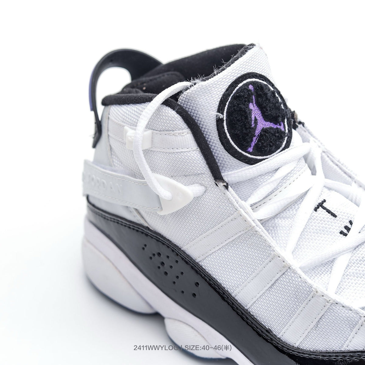 Jordan 6 High-Top Sneakers White Black Purple